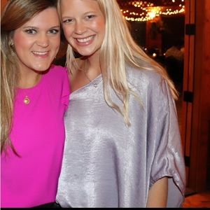 Lilac One Shoulder Oversized Blouse